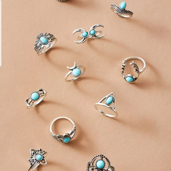 °Trinity° Silver Boho Ring Set - Picture 2 of 4